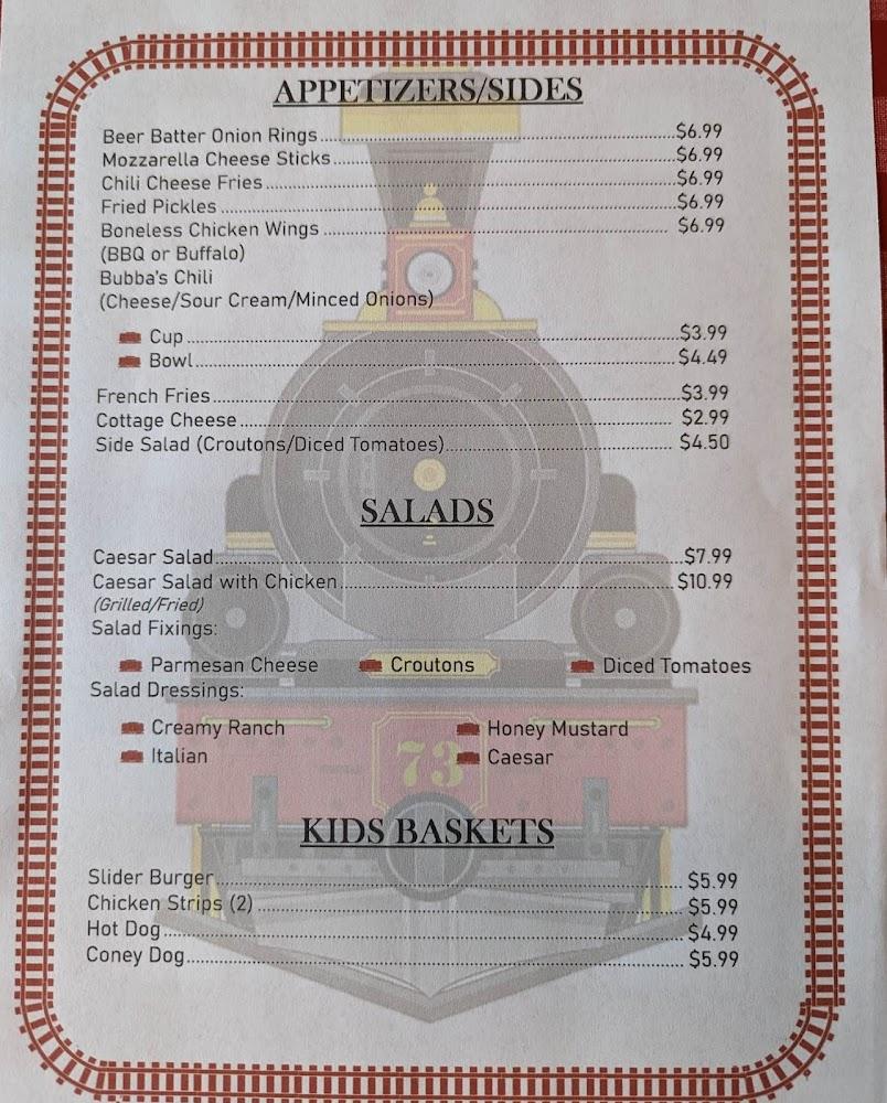 Boxcar Diner Menu image 3